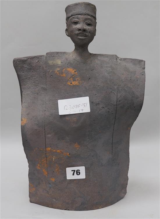 An earthenware bust, by Ruben Ughine